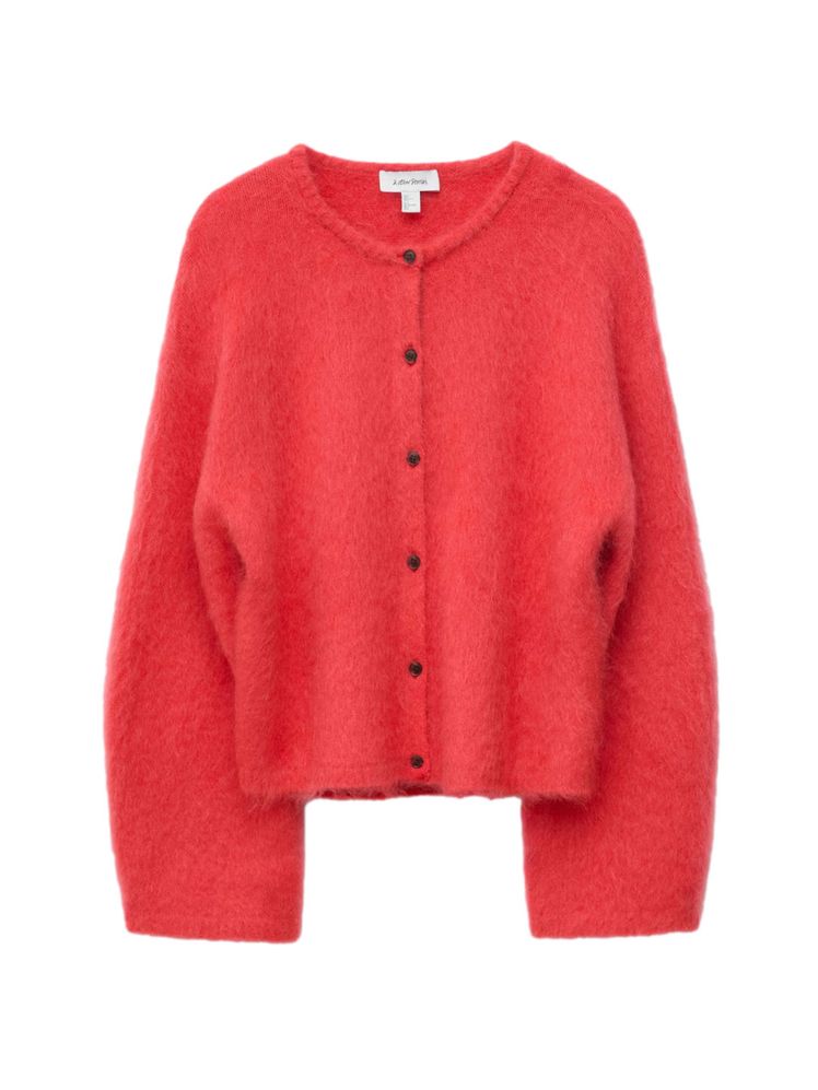 Image may contain Clothing Knitwear Sweater Cardigan and Coat